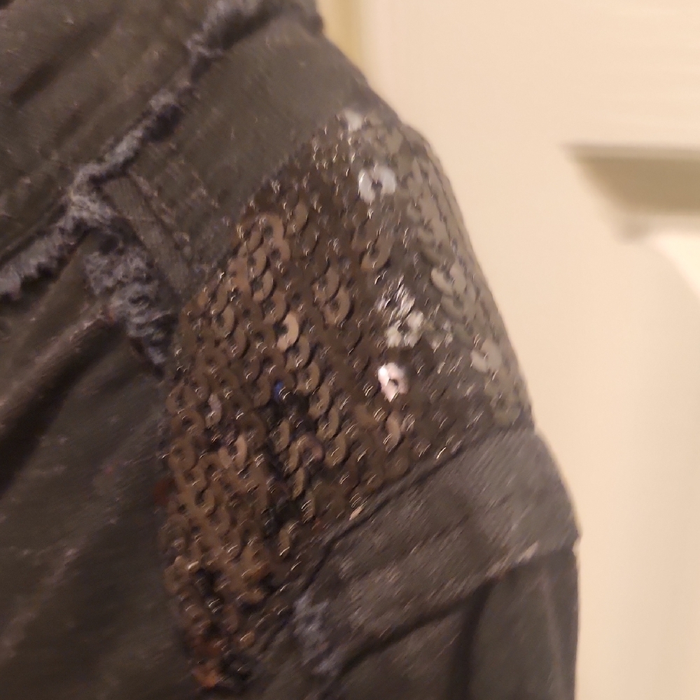 BKE Black Blazer with Red Patterned Accents - Picture 5 of 13